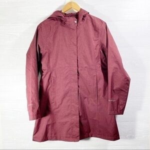 Eddies Bauer women’s rain Jacket Size PM Color Maroon